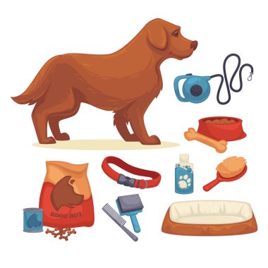 Köpekler köpekler için aksesuar ayarla.
