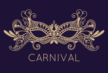 Dantel toplama Mardi Gras maskesi ayarlama.