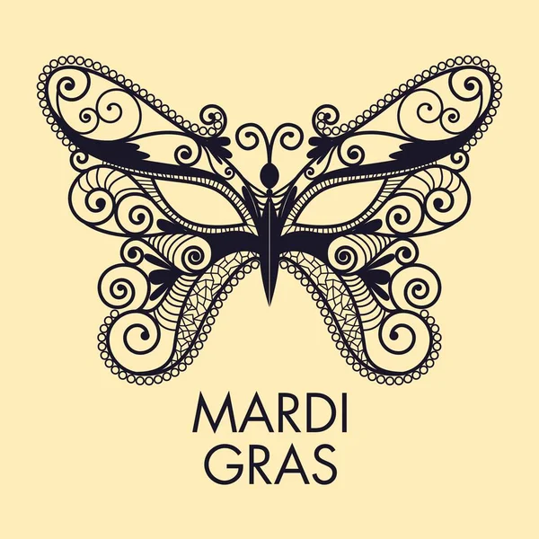Mardi Gras mask av spetsar samling set. — Stock vektor