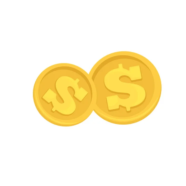 Conjunto de dinheiro em papel e moedas . — Vetor de Stock