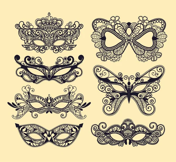 Dantel toplama Mardi Gras maskesi ayarlama.