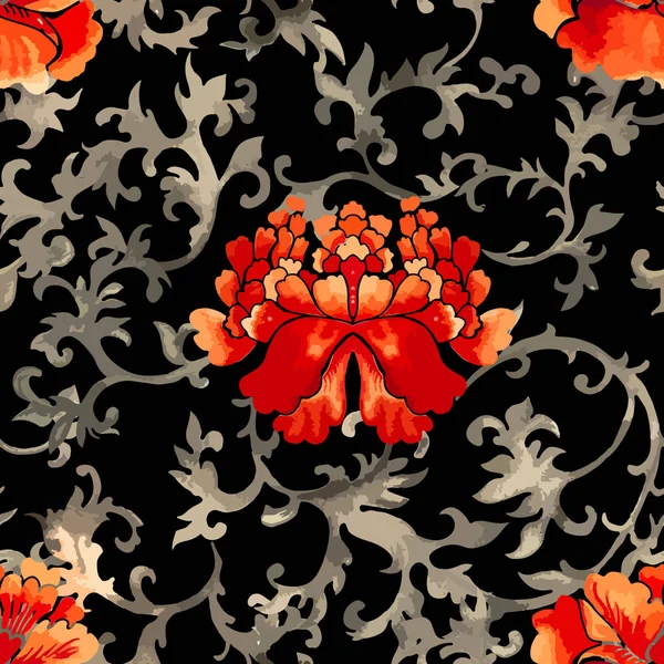 सीमलेस फूल पैटर्न — स्टॉक वेक्टर