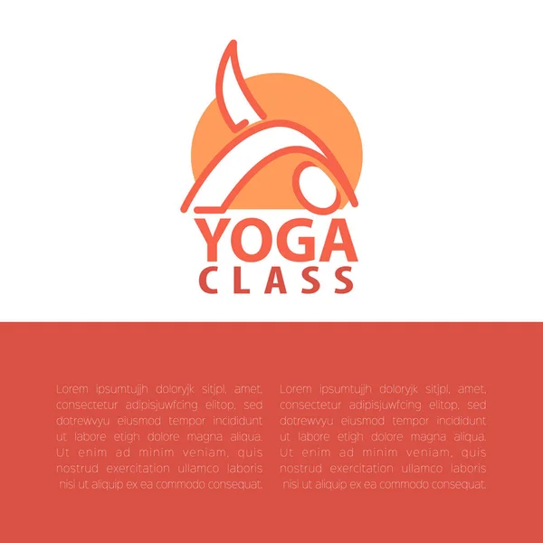 Diseño de concepto de yoga logo — Vector de stock