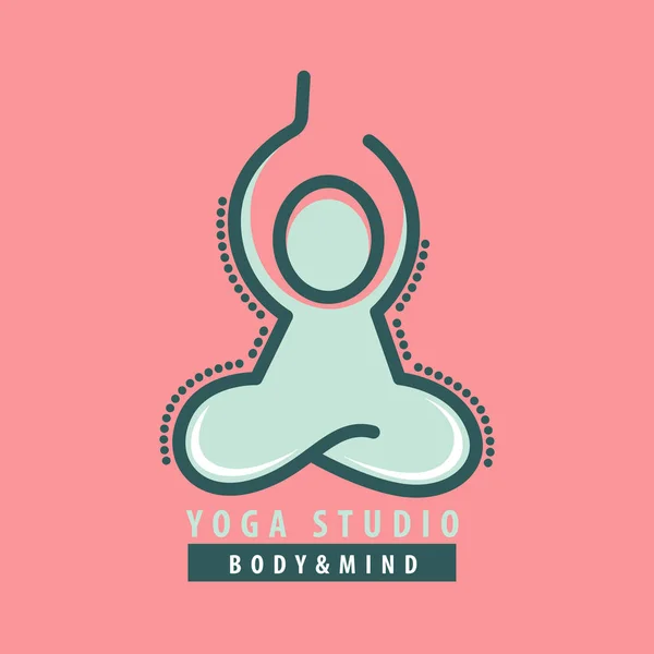 Conception de concept de yoga logo — Image vectorielle