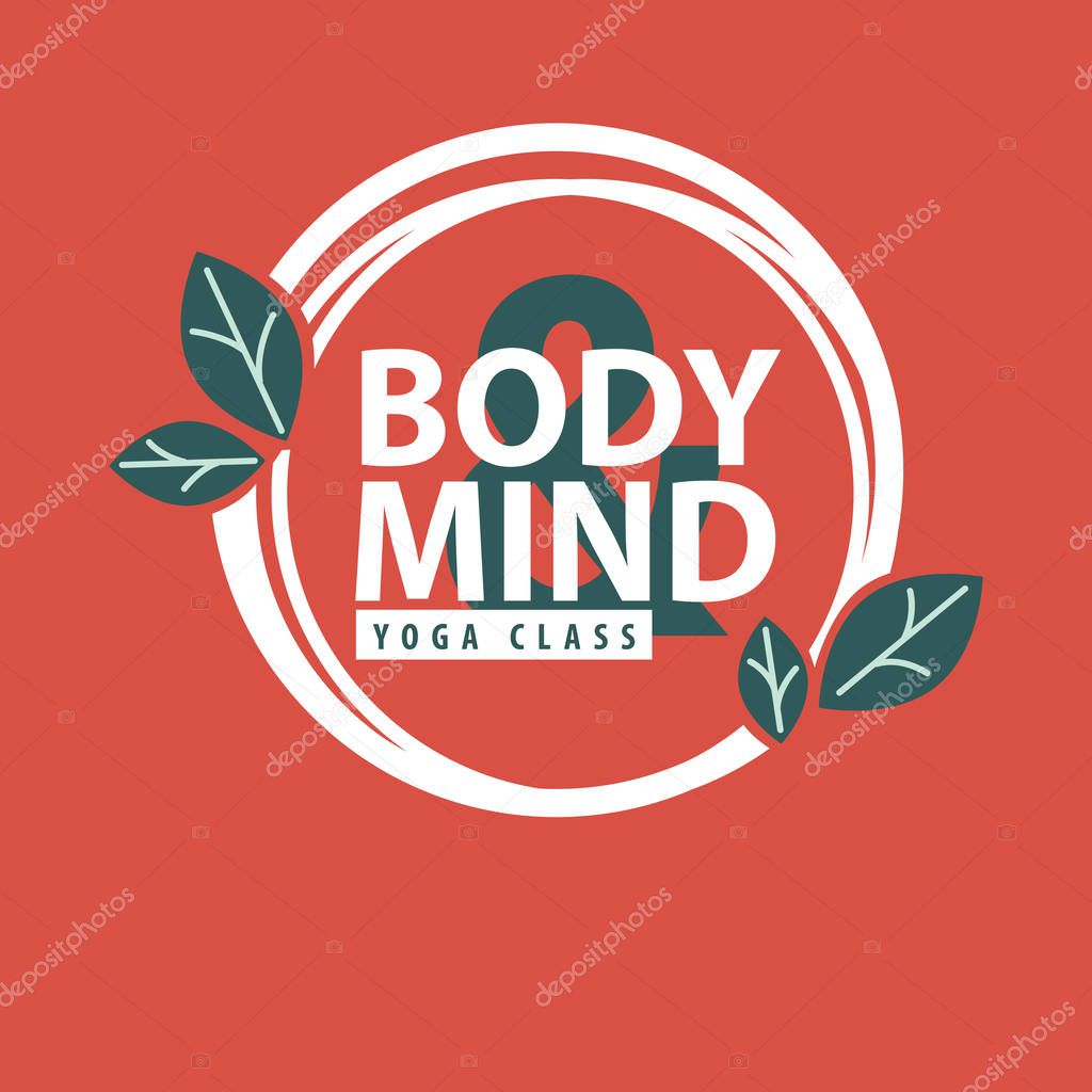 Yoga concept design logo, vector Illustration.