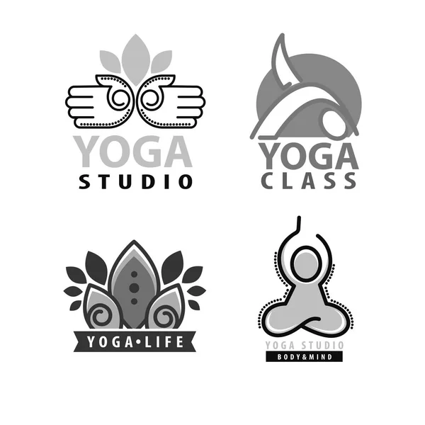 Логотип концепции йоги — стоковый вектор