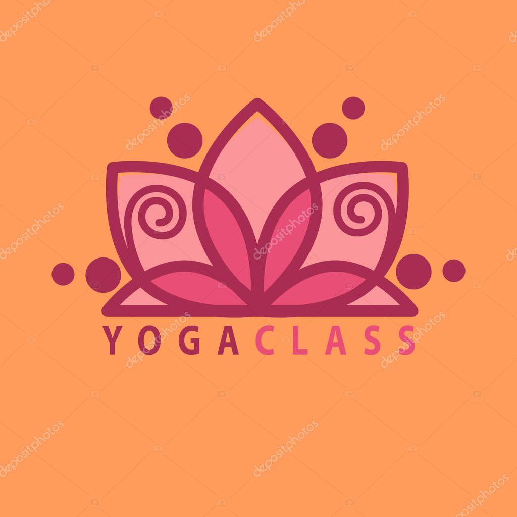 Yoga concept design logo, vector Illustration.