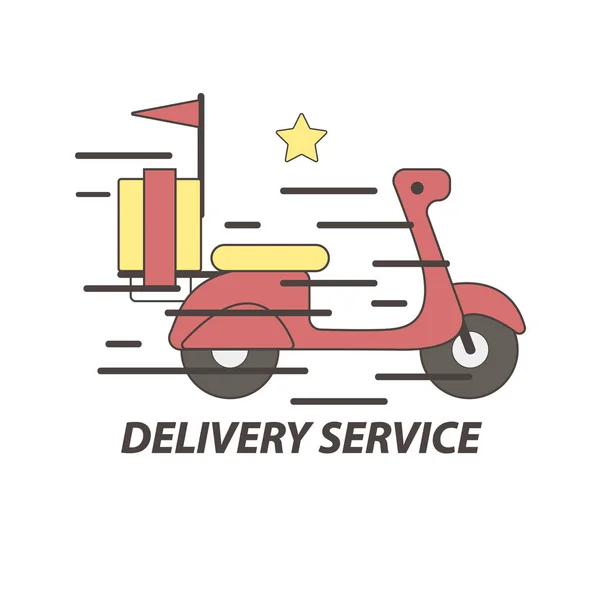 Servicio de entrega urgente de alimentos — Vector de stock
