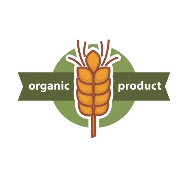 Wheat organic product logo — Stock Vector