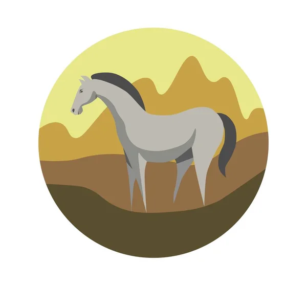 Kinesiska zodiaken underteckna häst — Stock vektor