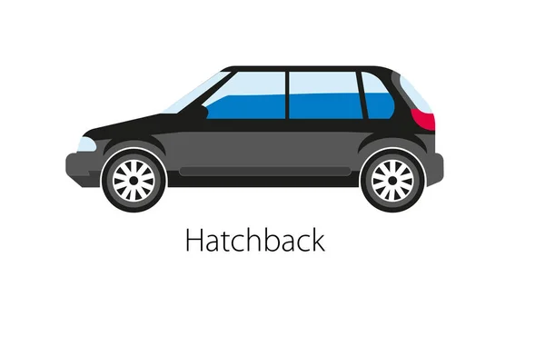 Hatchback automobil izolované na bílém. — Stockový vektor