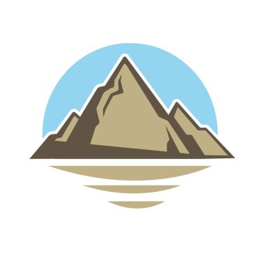 Alpine mount peak icon clipart