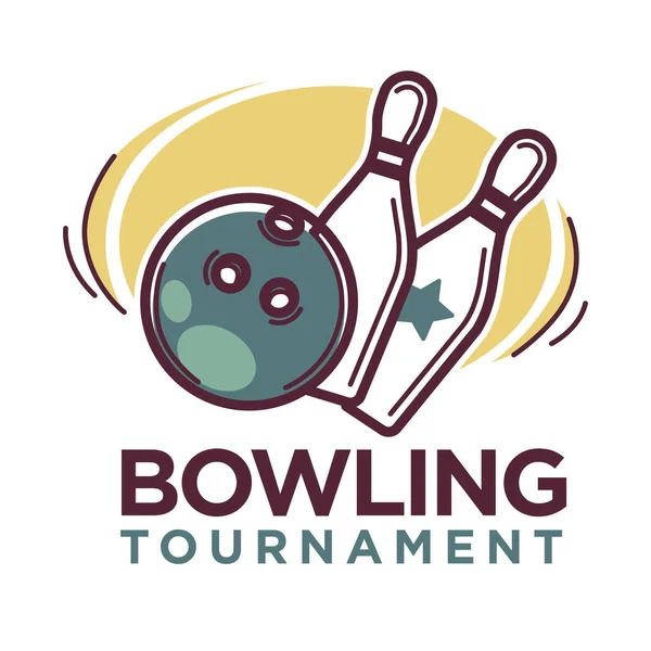 Manifesto torneo di bowling — Vettoriale Stock
