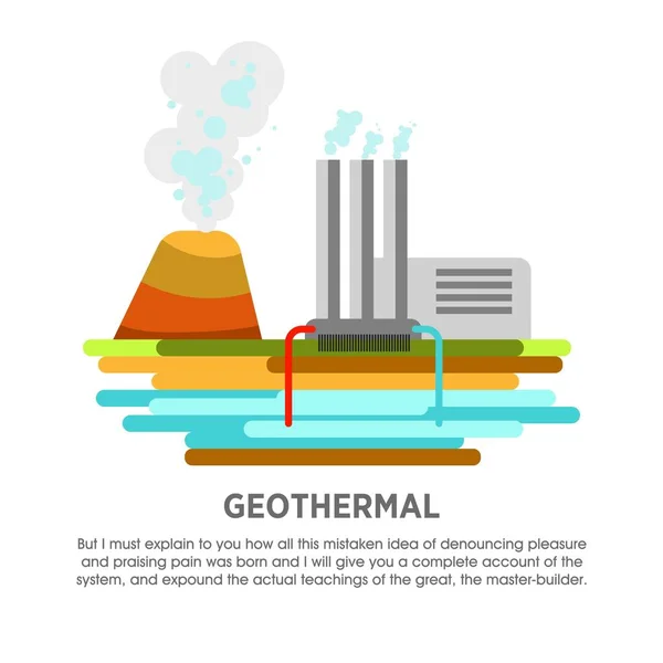 Central geotérmica — Archivo Imágenes Vectoriales