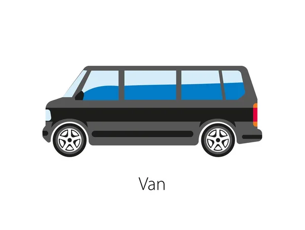 Van auto geïsoleerd op wit. — Stockvector