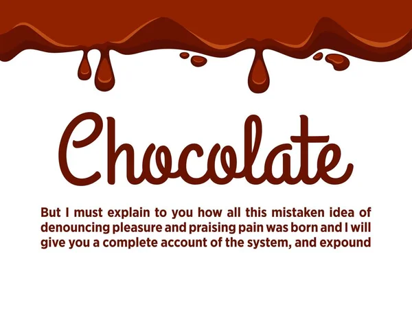 Flux de chocolat coulant — Image vectorielle