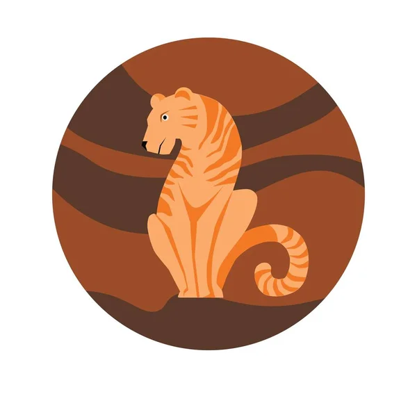 Signe chinois du zodiaque tigre — Image vectorielle