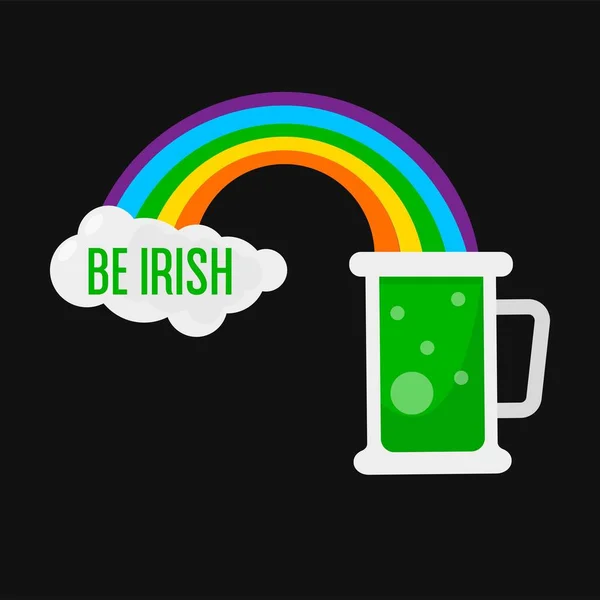 Tasse à bière Ale pour la Saint Patrick — Image vectorielle