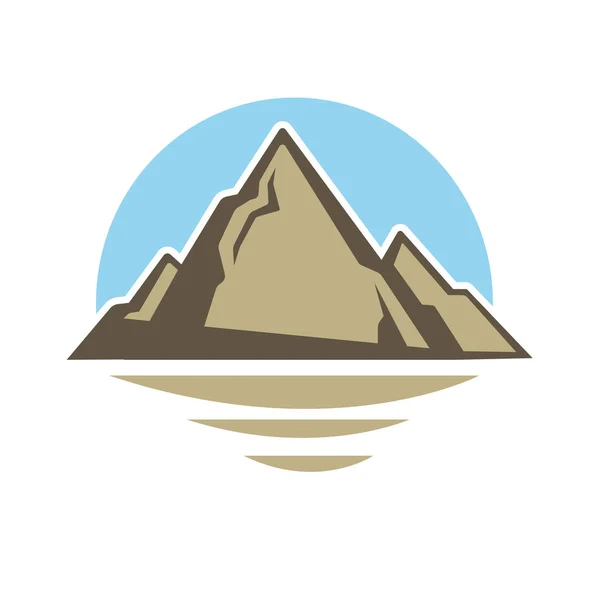 Alpine mount peak icon — Stock Vector