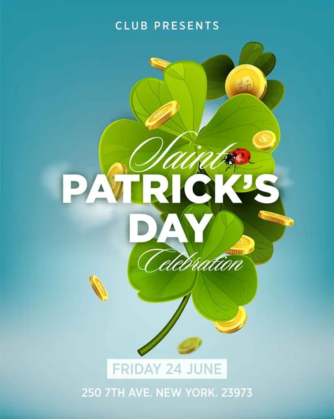 St. Patrick s Day grön öl party — Stock vektor