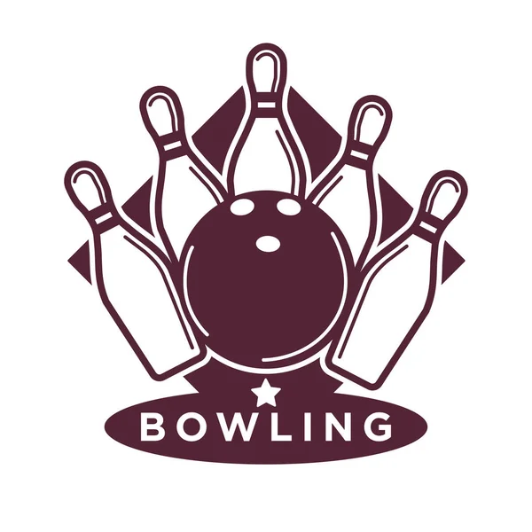 Affiche du tournoi de bowling — Image vectorielle