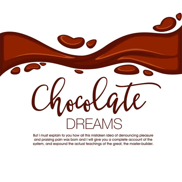 Fond chocolat avec espace de copie — Image vectorielle