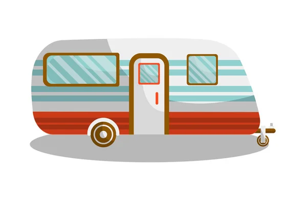 Camper spoor van camper bus van busje. — Stockvector