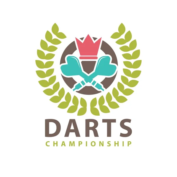 Logotipo do campeonato de dardos —  Vetores de Stock
