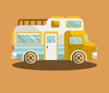 Camping bus icon clipart