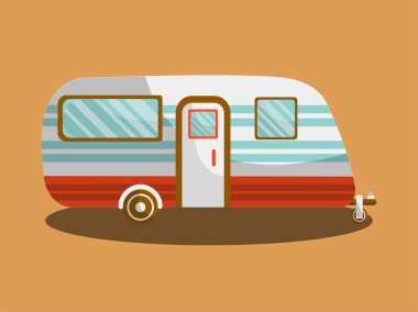 Camping bus icon clipart
