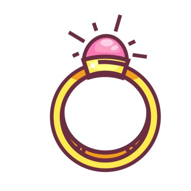 Nişan yüzüğü ile yuvarlak taş