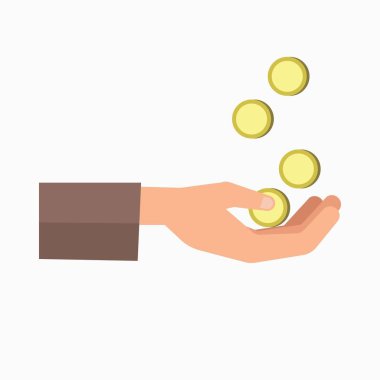 el ve düşen paraları simgesi