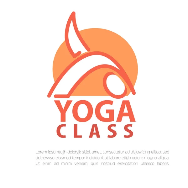 Logo centro de yoga — Vector de stock