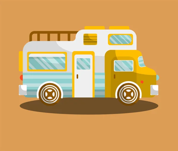 Camping bus pictogram — Stockvector