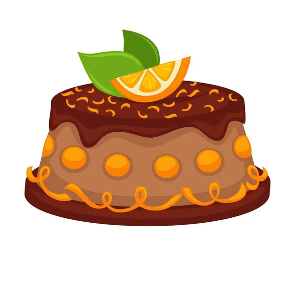 Çikolatalı kek simgesi — Stok Vektör