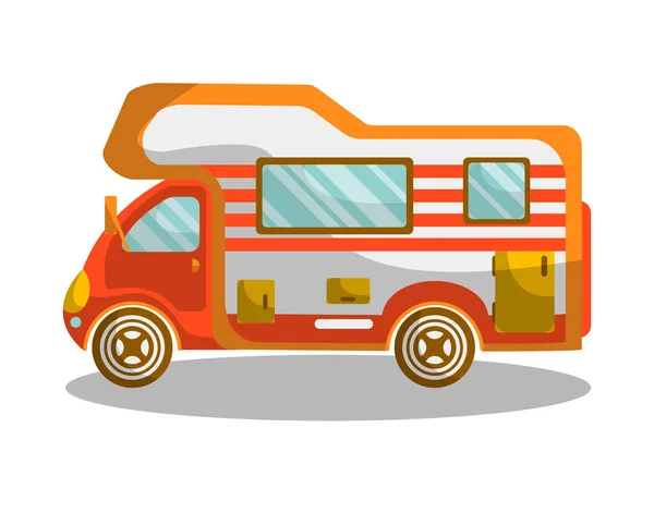 Camping bus icono — Vector de stock