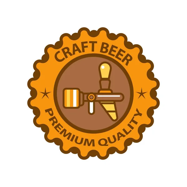 Bière artisanale logo de qualité supérieure — Image vectorielle