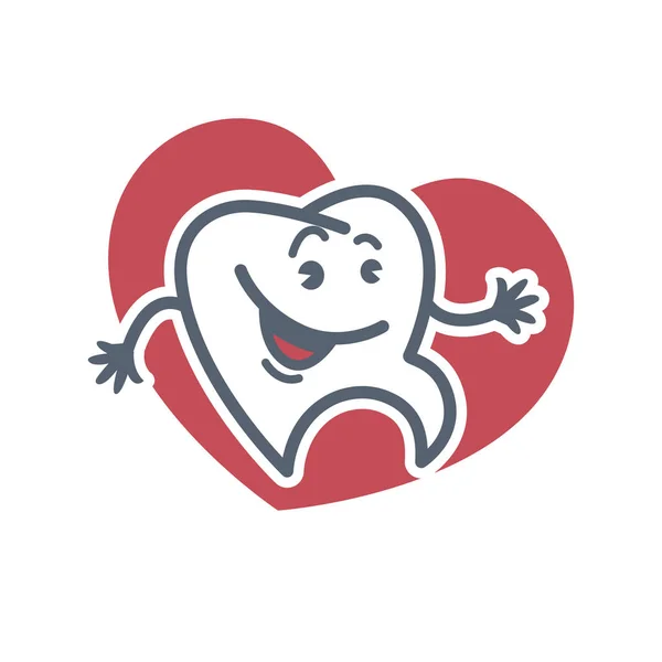 Cartoon tooth icon — Stock Vector