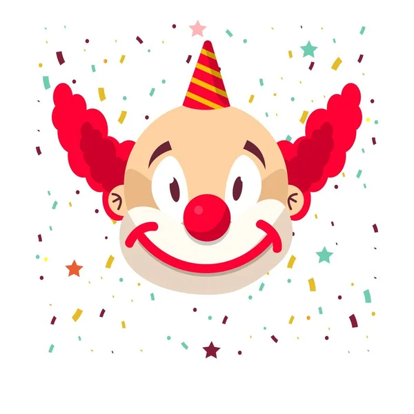 Smiling clown icon — Stock Vector