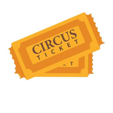 Sirk gösterisi retro biletleri
