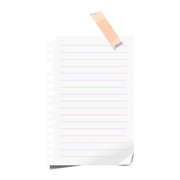 Blank sheet lined — Stock Vector