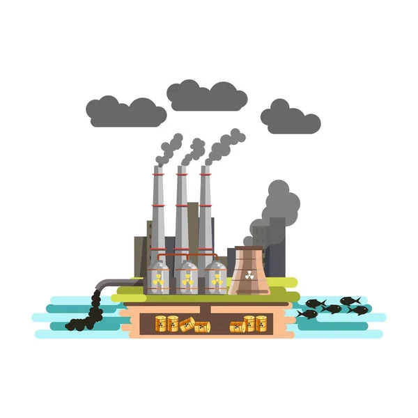 Problema da poluição ambiental —  Vetores de Stock