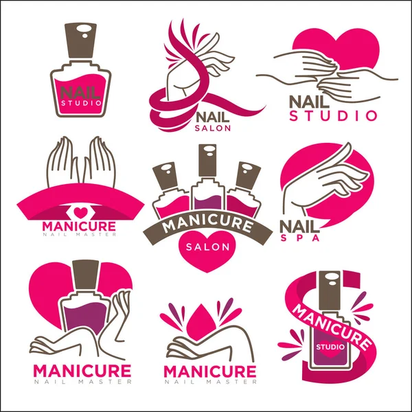 Salon de manucure et atelier de soin des ongles — Image vectorielle