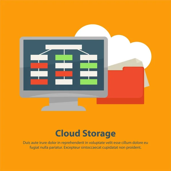 Cloud Storage Poster — Stockvektor