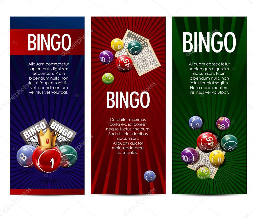 Bingo lotto lottery banners