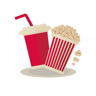 Patlamış mısır kase ve soda