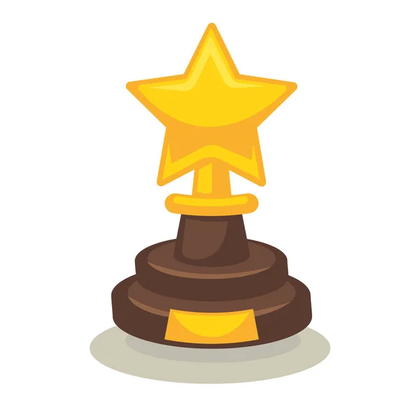 Trofeo en forma de estrella — Vector de stock