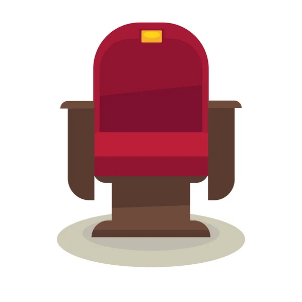 Kino židle s sametová podšívka — Stockový vektor