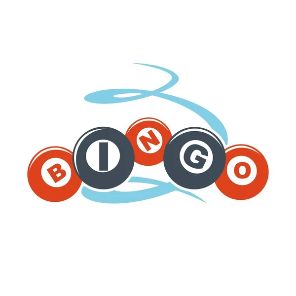 Bingo-Buchstaben auf bunten Kugeln — Stockvektor