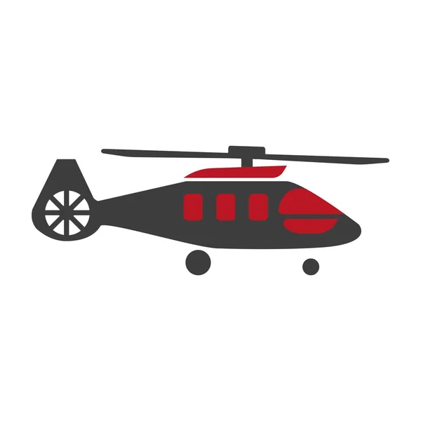 Ícone de helicóptero de resgate militar — Vetor de Stock